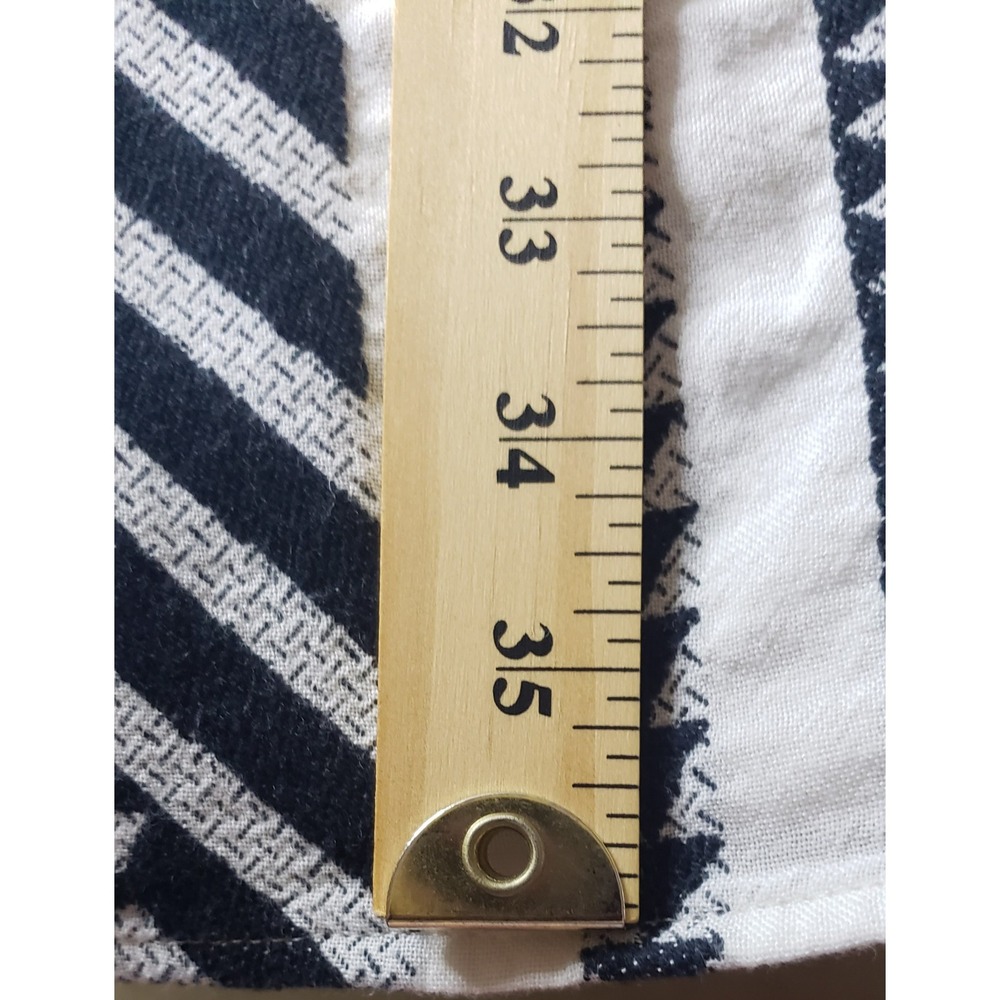 Old Navy‎ V-Neck Swing Dress Womens Size XL Black White Jacquard Aztec Boho Mini - Picture 8 of 8